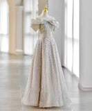 ロングドレス キラキラ ナイトドレス 宴会 オフショルダー 誕生日 演奏会 宴会 Party XH2-BYLF7.26