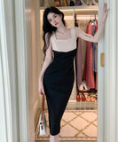 【2色】膝丈ドレス キャバドレス セクシー エレガント 気質 お洒落 XH2-ZED889619GT347