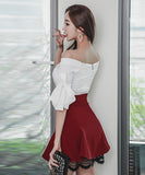 【2点セット】キャバドレス ミニドレス 可愛い セクシー オフショルダー 同伴 XH2-ZED883090HY