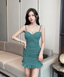 【4色】ミニドレス キャバドレス キャミワンピ セクシー キラキラ チュール パーティー 指名 ナイトクラブ XH2-YM8862