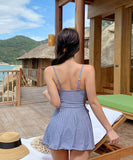 水着 ビキニ 2点セット ワンピース 着瘦せ 体型カバー フリル カワセクシー XH7-DP-A20179