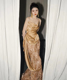 手作り ロングドレス ナイトドレス 宴会 キラキラ パーティー オフショルダー 演奏会 誕生日 XH2-TLG23051902