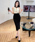 膝丈ドレス キャバドレス 着瘦せ 通勤 エレガント 気質 XH2-LQE2062H418T