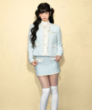 【上下セット】ミニドレス セレブ風 高級感 秋冬 エレガント 着痩せ 気質 韓国っぽ XH2-LML9050