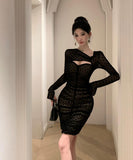 ミニドレス キャバドレス チュール 水玉柄 非対称 セクシー パーティー 宴会 XH2-ZED888564DXH238A