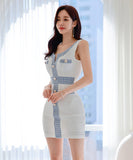 ミニドレス キャバドレス セクシー 高級感 Vネック セクシー エレガント 気質 XH2-ZED88221A71