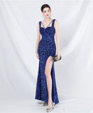 【7色】ロングドレス ナイトドレス スリート 華奢感 キラキラ 宴会 演奏会 誕生日 XH2-YEY31801#