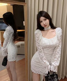 【2色】ミニドレス キャバドレス レースセクシー オフショルダー谷間見せ キャバクラ XH2-DD5824