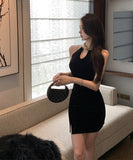 ミニドレス セクシー セレブ風 ホルターネック おしゃれ 気質 XH2-ZED882385DXH437