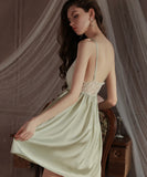 【2点セット】2色 パジャマ セクシー ルームウェア レース 勝負下着 Vネック YH8-GR3924