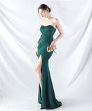 【6色】ロングドレス ナイトドレス ベアトップ 華奢感 スリート 宴会 演奏会 誕生日 XH2-YEY31902#