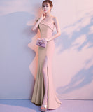 【8色】ロングドレスワンーショルダーマーメイド宴会演奏会ナイトドレスセクシーエレガントXH2-YEY16023#