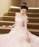 手作り バースデーロングドレス 宴会 パーティー 演奏会 ベアトップ フラワー キラキラ XH2-MBYD-ltao776018509615