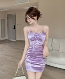 【5色】ミニドレス セクシー フラワー ナイトクラブ 肌見せ 指名 XH2-DD7392