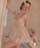 【2色】勝負下着 セクシーパジャマ ルームウェア チュール 透明感 純欲 XH8-WYTS1949