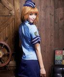 【4点セット】帽子付き体型カバープチプラブルーミニポリス(トップス/スカート/帽子/ネクタイ)XH2-FMS-L022