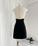 ミニドレス セクシー party ホルターネック 谷間見せ ナイトクラブ 宴会 XH2-MYK9935