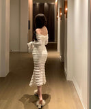 ロングドレス オフショルダー セクシー マーメイドドレス 同伴 エレガント 韓国っぽ カワセクシー XH2-CD7-238-85220690