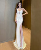 【black&white】キャバドレス セクシー ロングドレス ナイトクラブ ベアトップ 宴会 Party XH2-YM9116