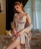 【2点セット】4色 セクシー ルームウェア  エロかわいい パジャマ レース 谷間魅せ XH8-GR2065