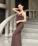 ロングドレス マーメイドドレス キャミワンピ セクシー 宴会 パーティー エレガント XH2-XHY917989