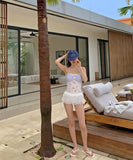 ビキニ 水着 モノキニ 体型カバー フラワー セクシー 温泉 ビーチ 海 着痩せ 気質 タンキニ XH7-DP-A33817