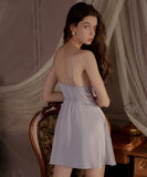 【2点セット】7色 パジャマ セクシー ルームウェア レース 谷間魅力 YH8-GR4473