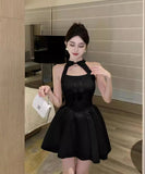 【2色】ミニドレス Aライン おしゃれ セクシー 着痩せ XH2-DD6128