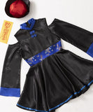 2色【3点セット】デザインキョンシー体型カバーフレアスカート個性キャラクター (ワンピース/帽子/お札) XH2-QN1794