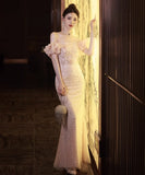 ロングドレス Partydress キラキラ 宴会 誕生日 演奏会 ベアトップ フリル XH2-YFTK7/7