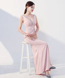 ロングドレス 宴会 二次会 パーティードレス 谷間魅せ ゴージャス XH2-HX4