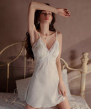 【2点セット】2色セクシー ルームウェア パット付き パジャマ レース 花柄XH8-GR4907