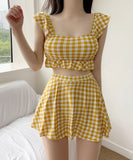 【5色】ビキニ 水着 モノキニ ワンピース 体型カバー 温泉 清楚感 大人可愛い XH7-GM-adn007