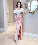 【3色】ロングドレス キャバドレス ナイトクラブ スリート 宴会 フリル セクシー XH2-JX5129