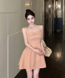 ミニドレス Aライン キャバドレス 大人可愛い セクシー 宴会 パーティードレス リボン 着痩せ 気質XH2-XKD-D200-8102-Jun7