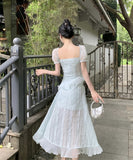 【2色】ミニドレス ロマンチック チュール パフ袖 おしゃれ 可愛い YH2-ZED885395DXH238B