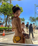 ビキニ 水着 ホルターネック 三角ビキニ モノキニ 大人可愛い セクシー 旅行 温泉 ビーチ 海 XH7-DP-A19976