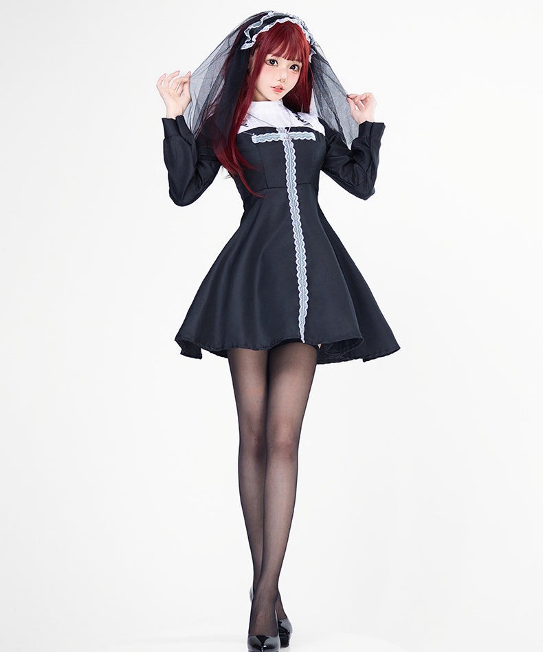 3点セット】ハロウィン コスプレ ホラー 個性派 シスター ナイト