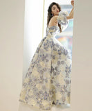 バースデーロングドレス 宴会 パーティー 演奏会 ホルターネック キラキラ  XH2-TLG239168