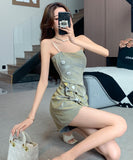 キャバドレス セクシー 非対称 chic 美足効果 ミニドレス XH2-DD4652