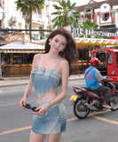 デニムビキニ セクシー 超人気 かわいい chic お洒落 ビーチ INS 話題 XH7-QD2312115