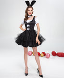 【コスプレ3点セット】メイド 体型カバー フレアスカートデザイン ペアガーリー バニーガール XH2-KQT8672