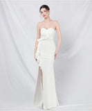 【5色】ロングドレス ナイトドレス ベアトップ スリート 宴会 演奏会 誕生日 XH2-YEY31319#