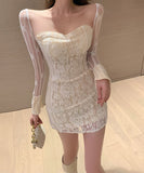 ミニドレス レース キャバドレス セクシー 肌見せ セクシー ナイトクラブ XH2-ZED88317DXH343B