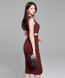 キャバドレス 膝丈ドレス フリル セクシー タイトドレス XH2-ZED885196A71