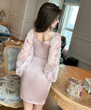 ミニドレス キャバドレス カワセクシー レディース Sweet スクエアネック XH2-JY20332