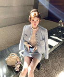 【上下セット】ミニドレス セレブ風 高級感 秋冬 エレガント 着痩せ 気質 韓国っぽ XH2-MYK0518