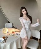 ミニドレスレースセクシーセレブ風肌見せエレガント気質女子力大人可愛いXH2-ZED882435DXH437