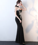 ロングドレス 宴会 ナイトクラブ キラキラ パーティードレス 透明感 肌見せ レース ゴージャス XH2-HX195