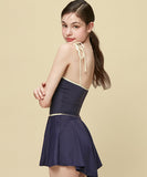 水着ビキニワンピースAライン体型カバー露出控え着痩せ気質フラワーカワセクシー XH7-DP-A31753